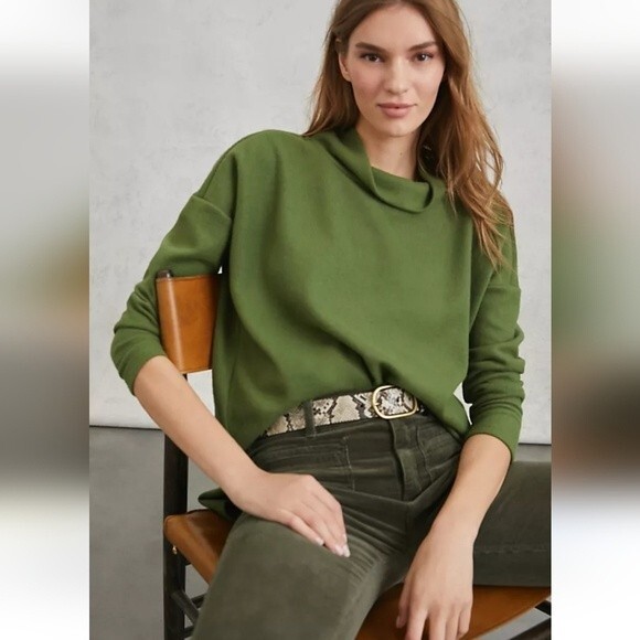 Anthropologie Theresa Tunic Top Green Size Small - Picture 1 of 11